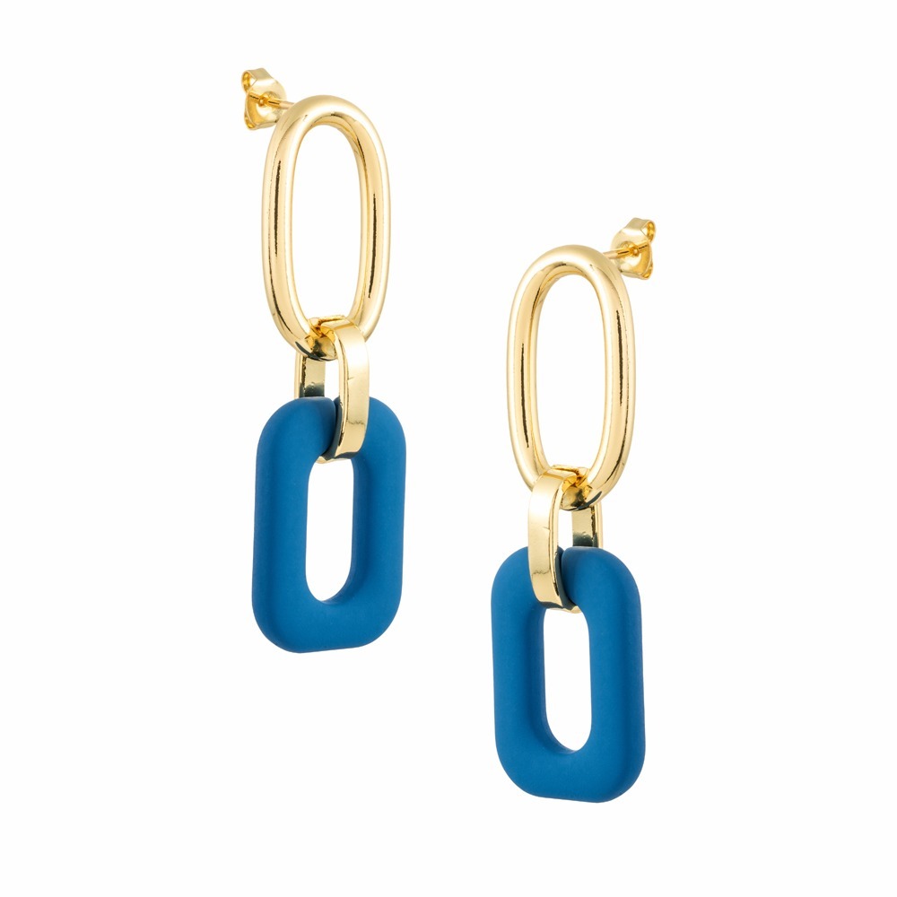 Cora Blue Gold Earrings