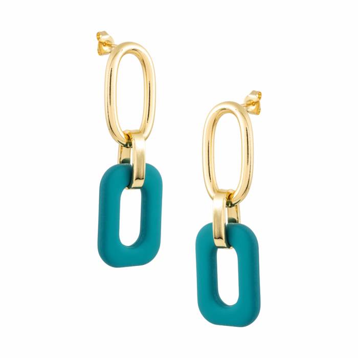 Cora Green Gold Earrings