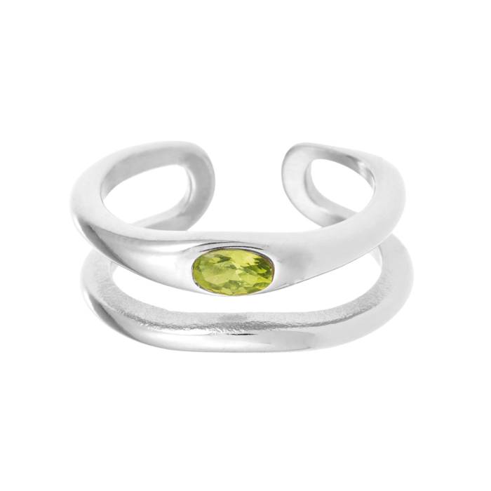 Anillo Circonita Verde Kylie