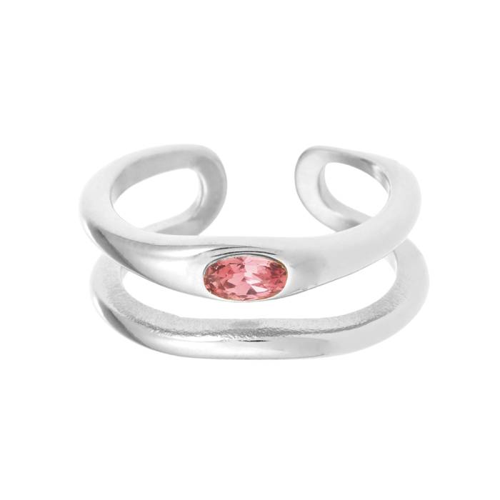 Kylie Pink Cz Ring - 16