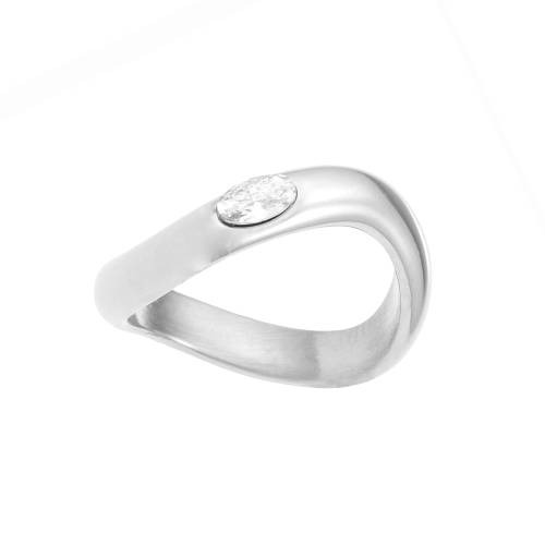 Natasha Ring with White Cz - 16