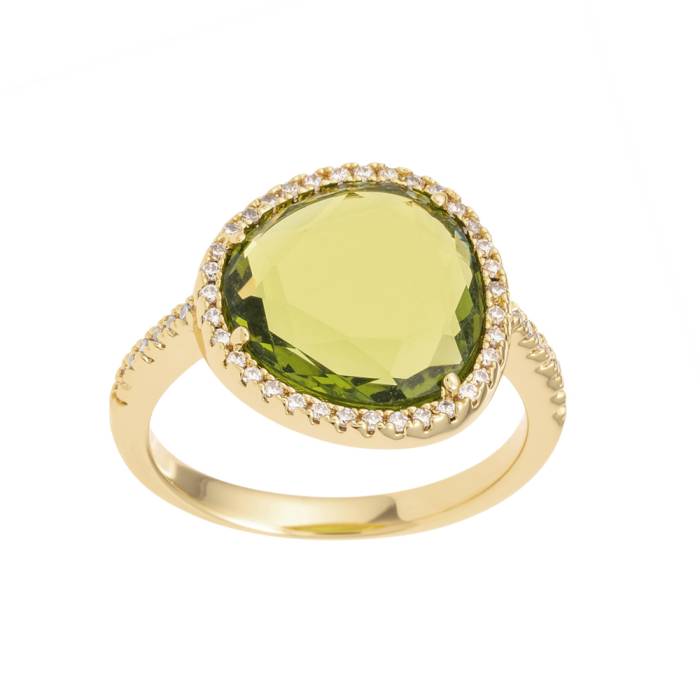 Anillo Romina Oro Cristal Peridoto - 16