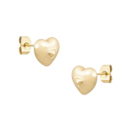 Heartbeat Gold Earrings