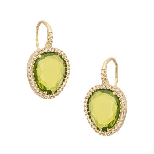 Pendientes Romina Oro Cristal Peridoto