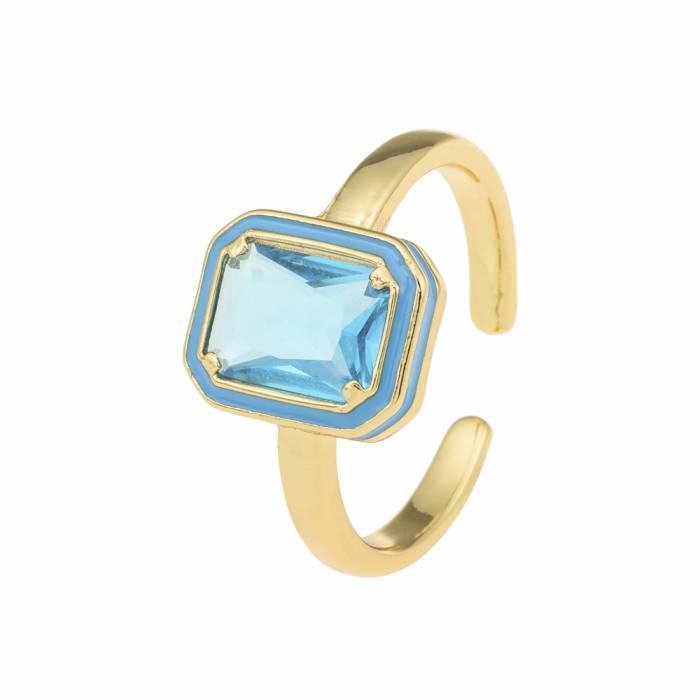 Anillo Lumiere Azul Oro