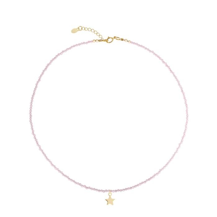 Collar Cuarzo RosaEstrella
