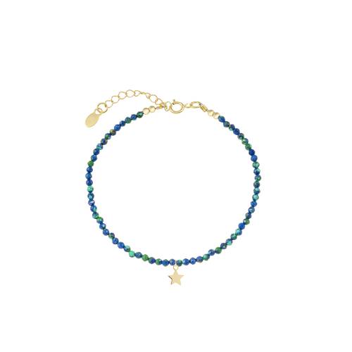 Pulsera Malaquita Azul Estrella