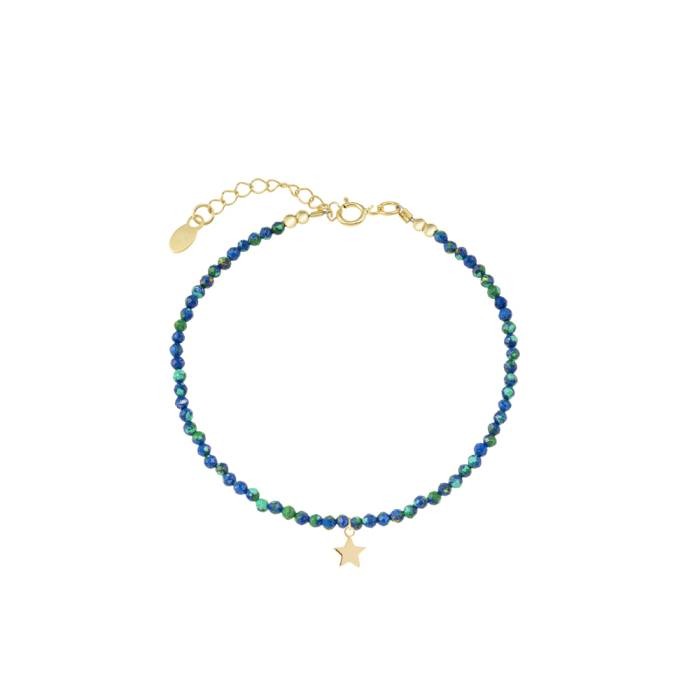 Pulsera Malaquita Azul Estrella