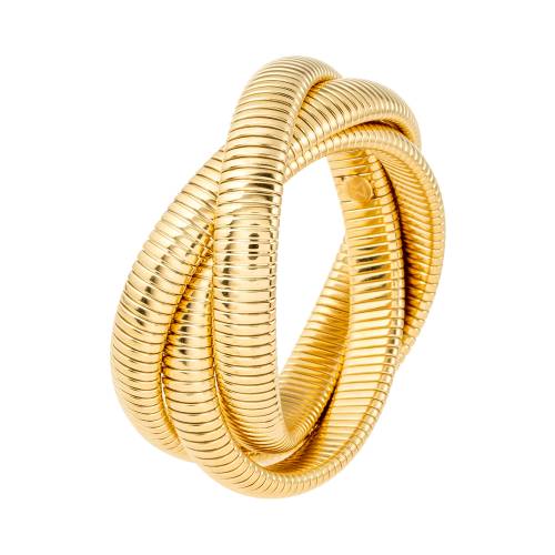 Brazalete Flexible Triple Oro Zara