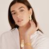 ORBIT TRIPLE DISC GOLD EARRINGS - Image 2