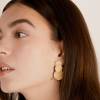 ORBIT TRIPLE DISC GOLD EARRINGS - Image 4