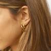 Pendientes Plata Flor Oro - Imagen 2