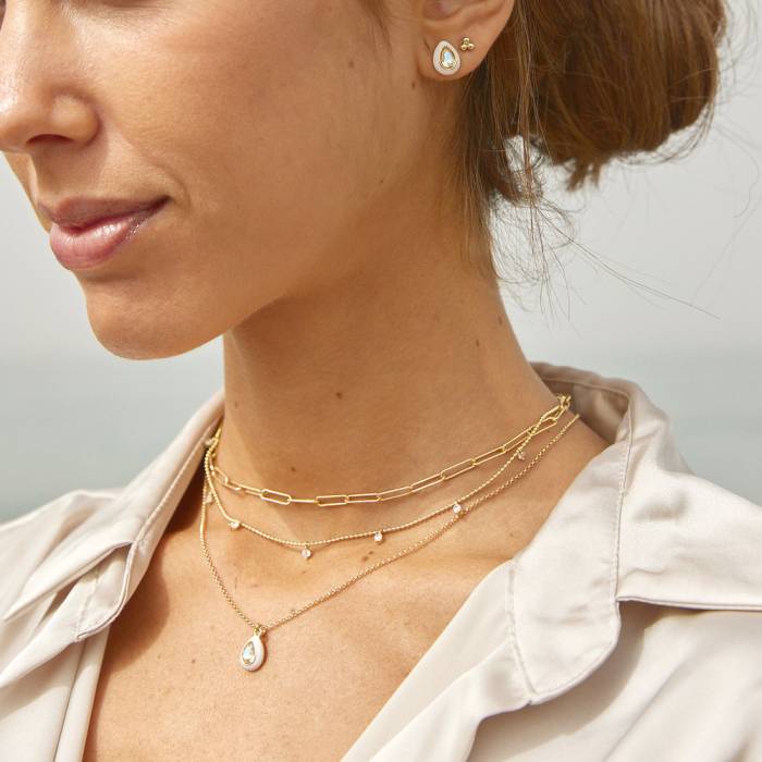 Lia White Zirconia Earring - Image 2