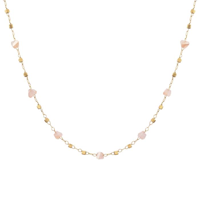 Collar Piedra Natural Rosa Florence