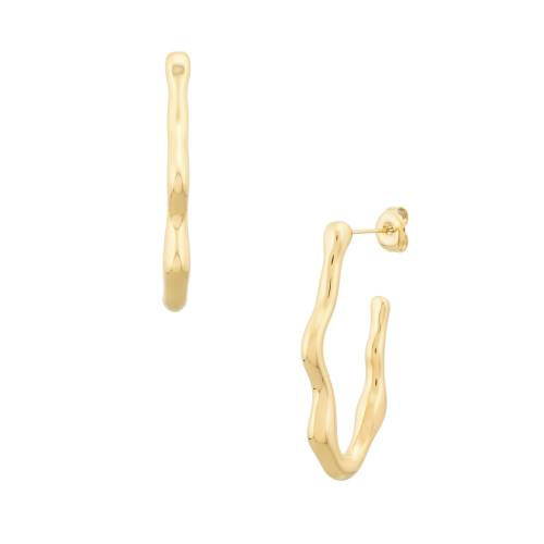 Pendientes Aro Ondas Oro