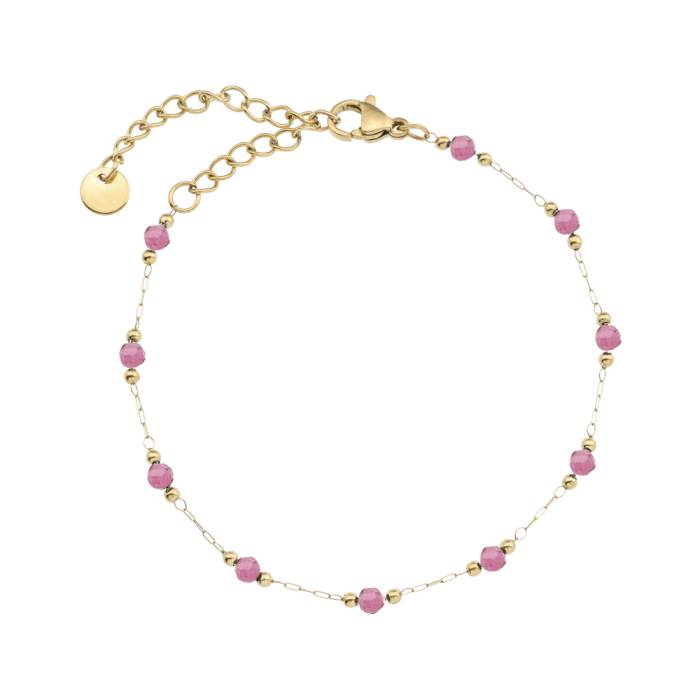 Pulsera Piedra Natural Fucsia Verona