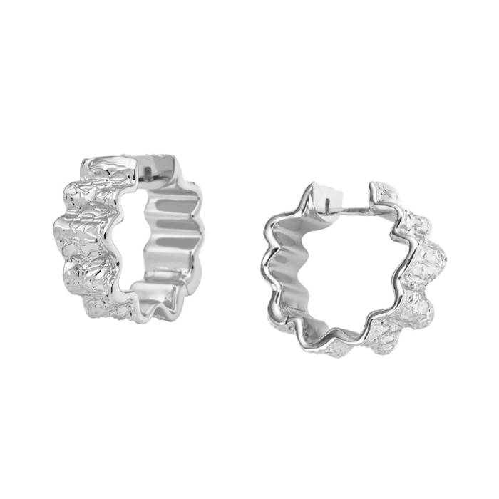 Olivia Textured Hoops