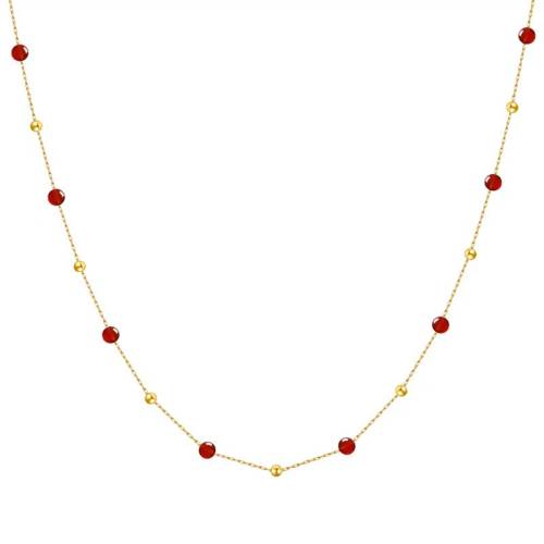 Collar Cristal Rojo Luna