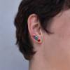 Navy Blue Crystal Earrings - Image 2