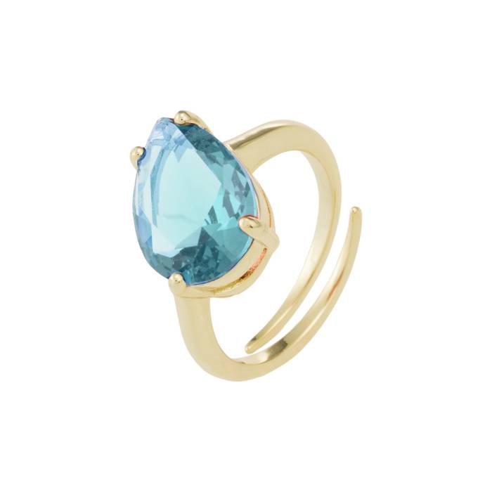 Anillo Cristal Celeste Idalia