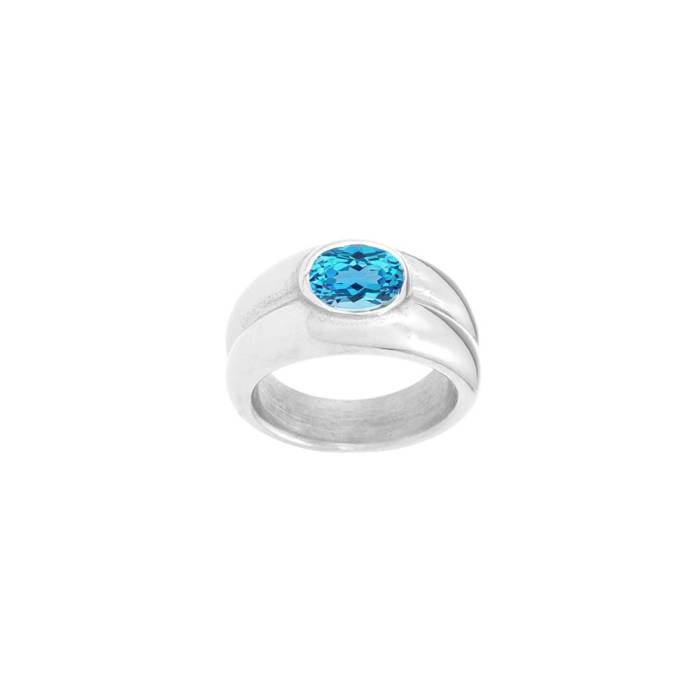 Anillo Cristal Azul - 18
